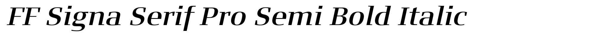 FF Signa Serif Pro Semi Bold Italic image